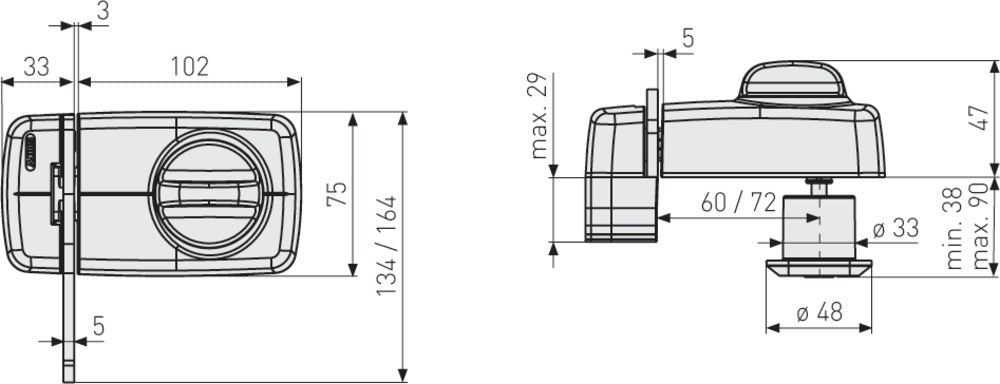 Tür-Zusatzschloss 7030