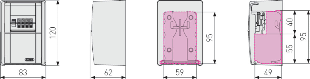 KeyGarage™ 787 BIG Wandmontage