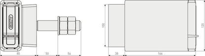 Containerschloss ConHasp GRANIT™ 215 ohne Vorhangschloss