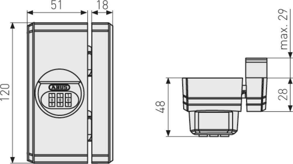 Fenster-Zusatzsicherung FTS106 Zahlenschloss