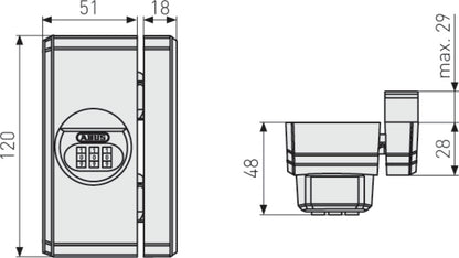 Fenster-Zusatzsicherung FTS106 Zahlenschloss