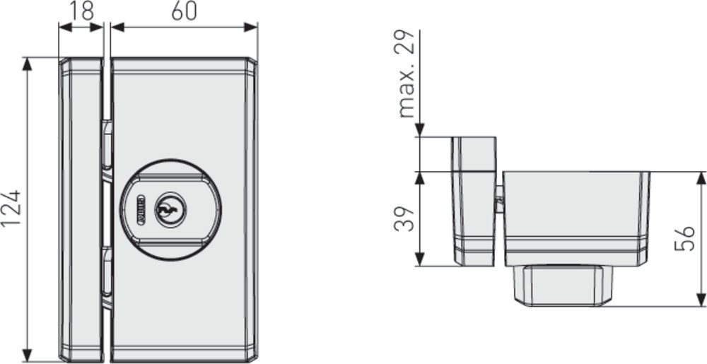 Fenster-Zusatzsicherung FTS96 Alarmfunktion