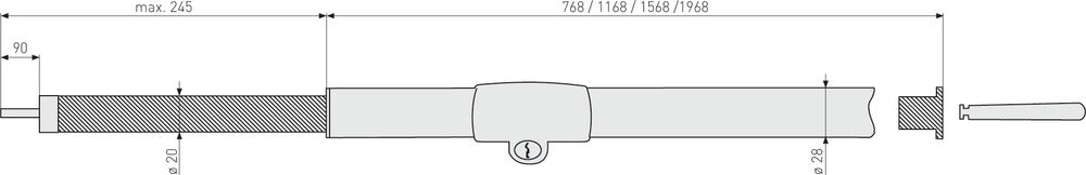 Teleskopstange TELE-Z Chrom